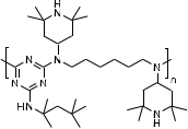 بولي {[(1،1،3،3-tetramethylbutyl) amino) -1،3،5-triazine-2،4-diyl} [2،2،6،6-tetramethyl -4-piperidyl] imino] -1 ، 6-hexanediyl [(2،2،6، -tetramethyl-4-piperidyl) imino]]}